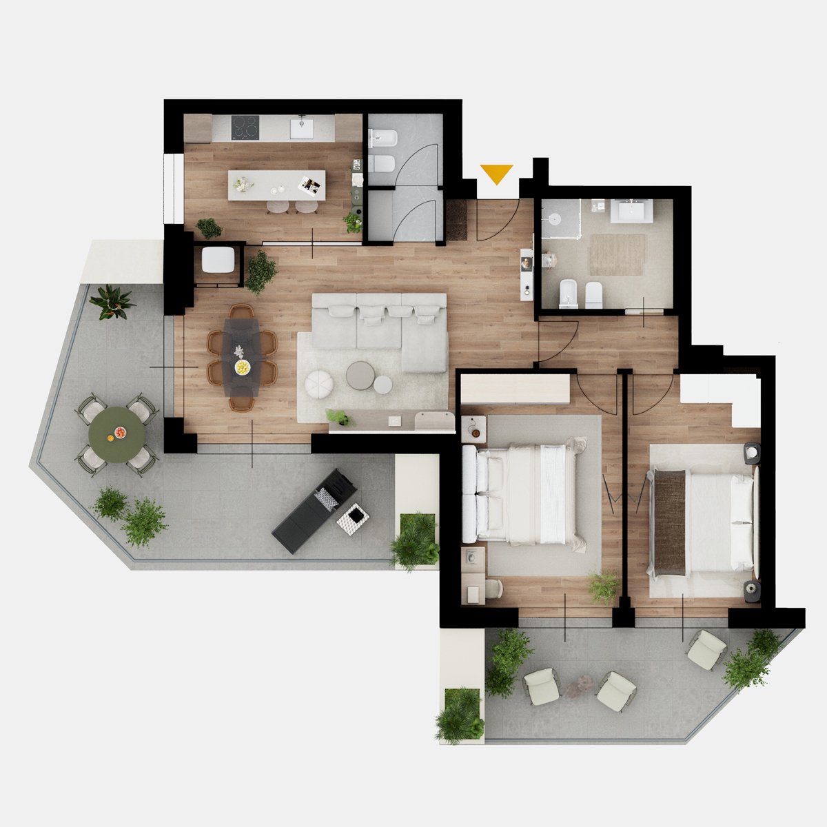 Planimetria Trilocale